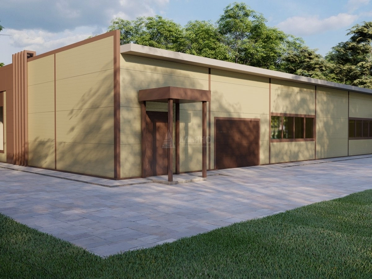 3D визуализация Проект магазина из сэндвич-панелей - фото 3