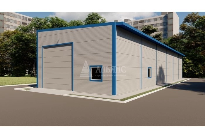 3D визуализация СТО из сэндвич-панелей - фото 1